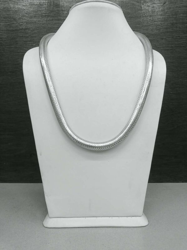 12.5mm Sikander Handmade Solid Round Sterling Silver Snake Chain Necklace 925, Antique Design Jewelry, Silver Necklace