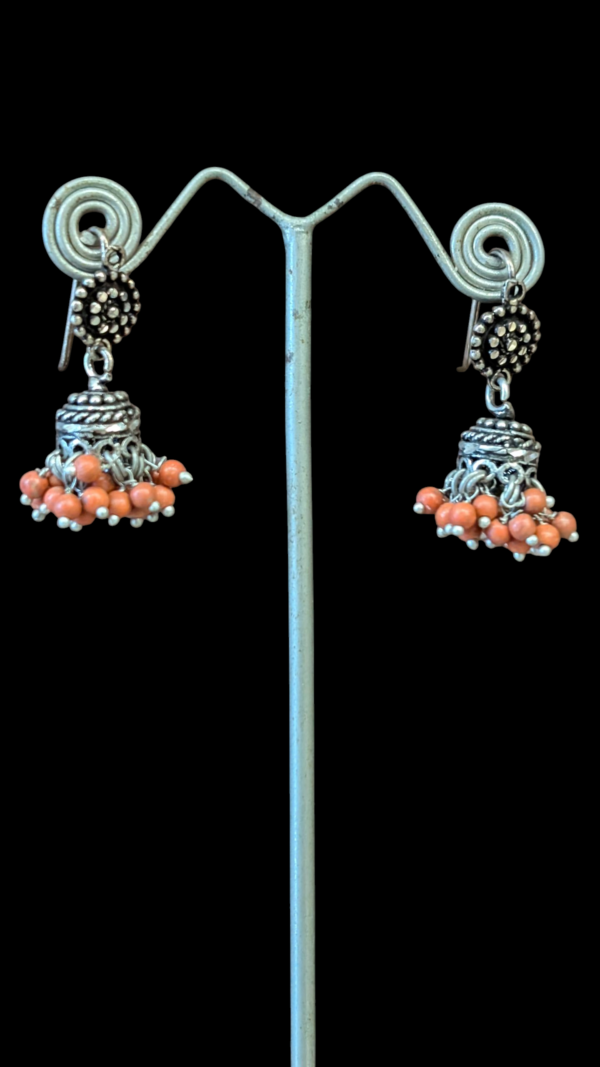 Small Silver Jhumka Earrings